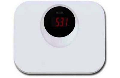 Tanita Compact Bathroom Scale with LED Function - White